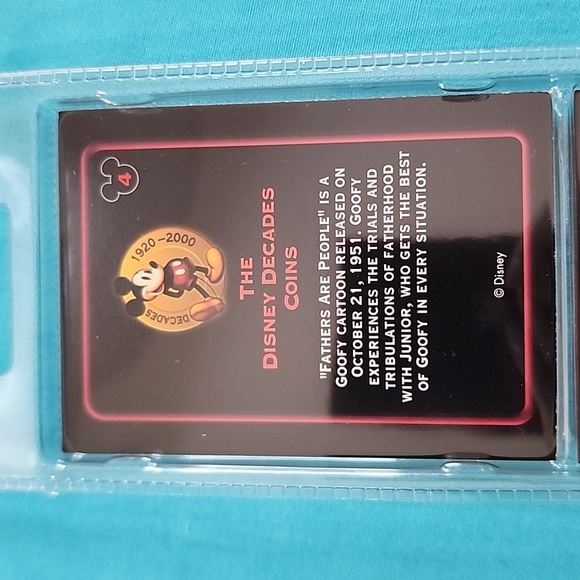 BNIB Disney Decades Commemoritve Coins #4 Goofy Father's Are People 1951 Coin - Picture 5 of 10